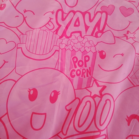 Girl's Justice Pink Emoji Twin Flat Bed Sheet LOL Unicorn Puppy Dog Smile Faces - Picture 6 of 10